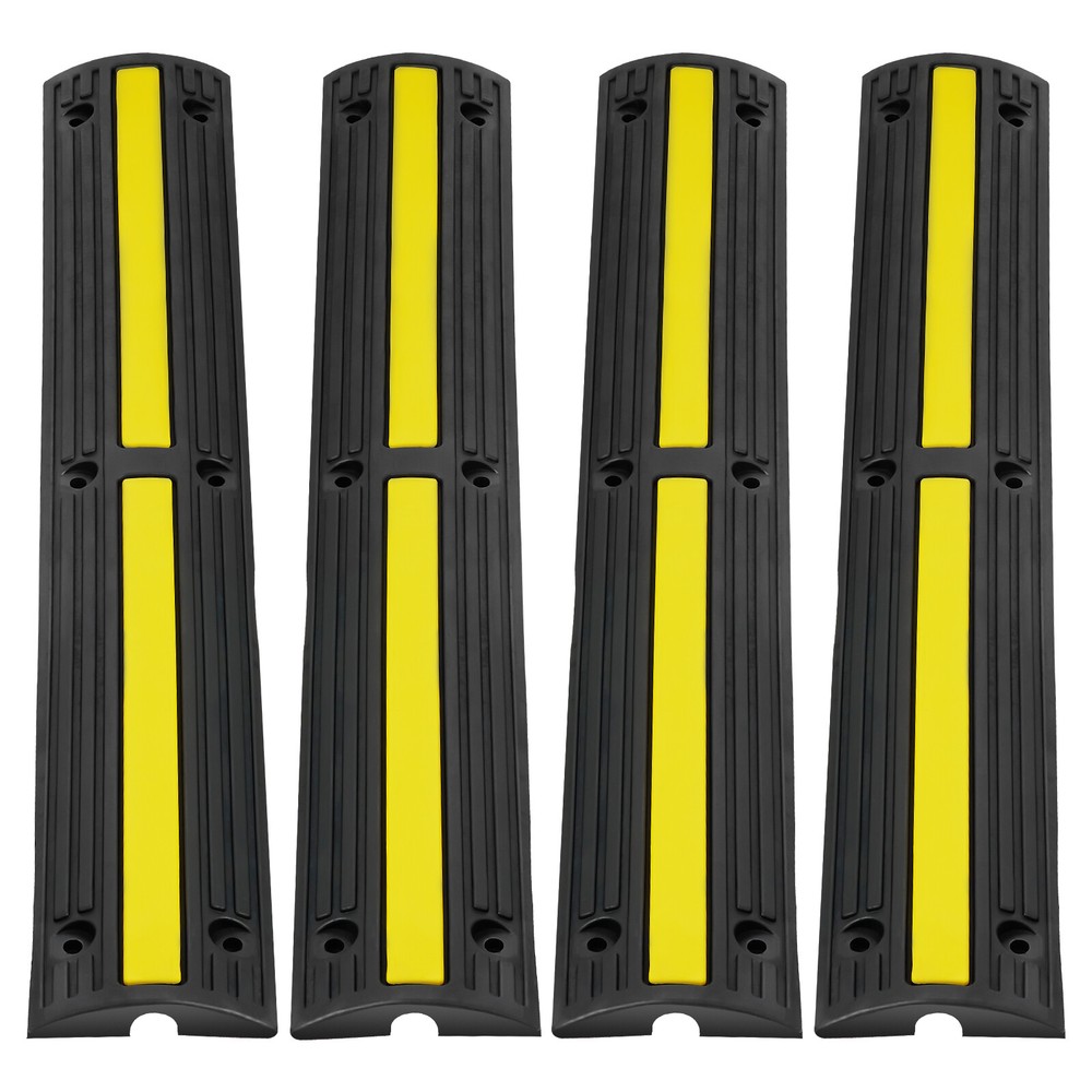 VEVOR 4 PCs 39” Cable Protector Ramp 18000 lbs Speed Bump Floor Cable Protector