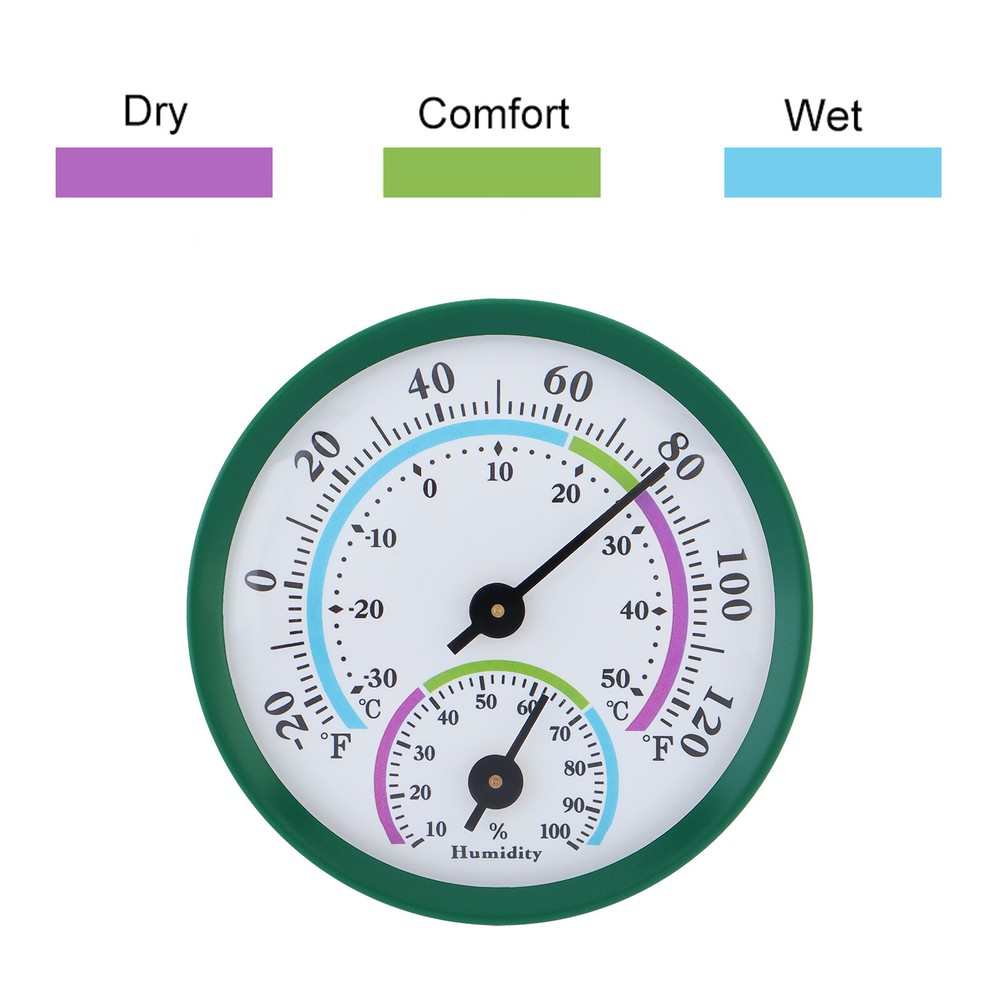 Thermometer Mount Wall Garden Greenhouse Home Indoor&Outdoor Humidity Meter US