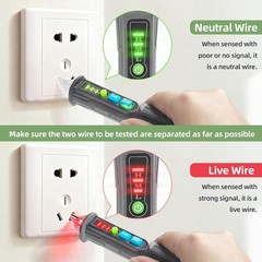 Voltage Tester,Non Contact Voltage Tester Pen2PCS Grey | For Live/Null Wire J…