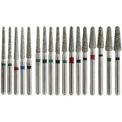 Dental Diamond Bur FG Burs Football Round End Taper Barrel Cylinder Pear Flame