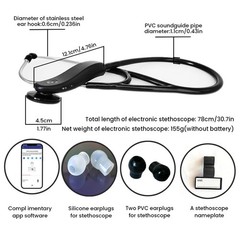 Digital Bluetooth Wireless Electronic Stethoscope for Clinic Hospital Home