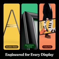 TSIGN Sidewalk Sign for Indoor & Outdoor Sign Open Aluminum A Frame Sign Pos…