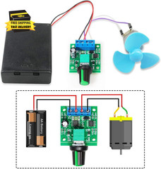 2Pcs PWM Low Voltage Motor Speed Controller DC 1.8V 3V 5V 6V 12V 2A 1803BK 1803B