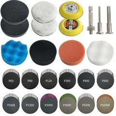 3 Inch Sanding Disc Kit, 60-10000 Grit Wet Dry Hook & Loop Sandpaper Pads 133pcs
