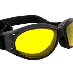 Global Vision Eliminator Red Baron Motorcycle Aviator Dirt Bike Goggles Black