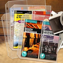20 Pack Folded Map Sleeves – 2 Pocket 4.5×11 Binder Brochure Protector Holder…