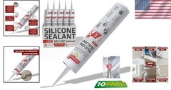 100% Waterproof Sealant – Clear Silicone Caulking 10-Pack
