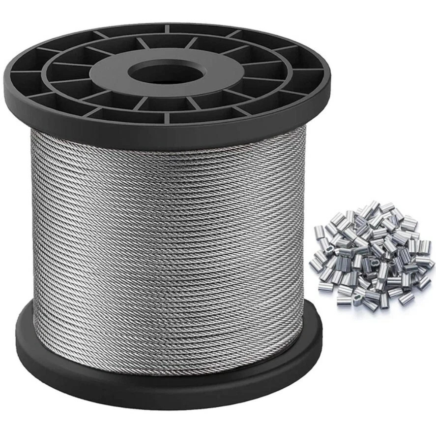1/16 Wire Rope Stainless Steel Aircraft Cable Wire Cable 328ft Strand Core 7×7