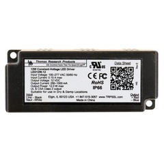 THOMAS RESEARCH LED12W-12 CONSTANT VOLTAGE LED DRIVER, 12V, 12W, 1A, 120/277V