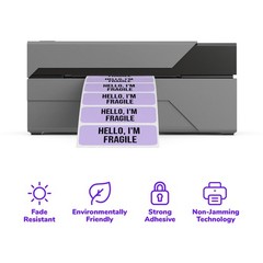 Rollo Direct Thermal 2×1 Sticker Labels – Roll of 1,000 Pink Inches,