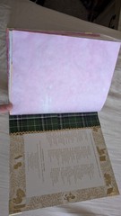 Christmas Junk Journal, story intact, pink and yellow, upcycled,