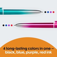 BIC 4 Color Smooth Gradient Ballpoint Pen, 12-Count in Assorted Ink Colors