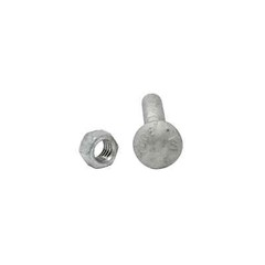 5/16″-18 x 7″ Hot Dipped Galvanized Carriage Bolt w/Nuts, Full Thread Qty 50