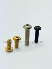 5pcs Titanium Bolt M6x12 16 20 25 30mm Button Head Hex Ti Gr5 Screws for Bicycle