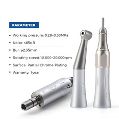 Jinme Dental Low Speed Handpiece Set 4H External Contra Angle Straight Air Motor