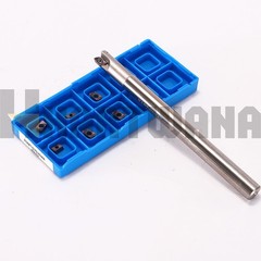 10mm Indexable End Milling 2 Flutes With Carbide Milling Insert JDMT0702