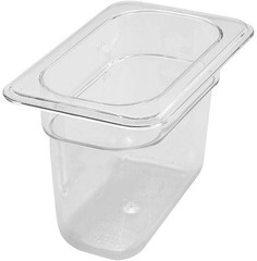 Winco SP7906, 5-1/2 Inches Deep 1/9 Size Polycarbonate Food Pan, Translucent…