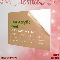 NEW 24x36in Clear Acrylic Sheet 1/4in Plexiglass DIY Craft Sign Panel 6mm Thick