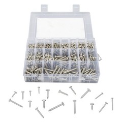 550Pcs 304 Stainless Steel Wood Screws Assortment Kit Phillips #4 #6 #8 #10 #12