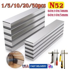 Lots N52 Strong Neodymium Magnets Rare Earth Lifting Magnets 60x10x3mm/60x10x5mm