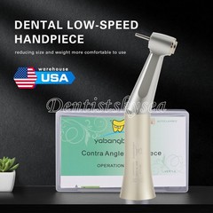 Low Speed Handpiece Push Button Fit FG 1.6mm Burs Contra Angle Dental