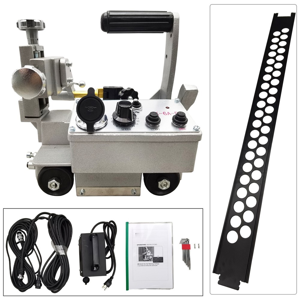 110V HK-6A-D Automatic Welding Trolley 150-800mm/min Flat Rail Welding Carriage