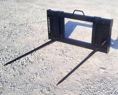 PROWorks Dual Hay Bale Spear Fork Attachment Fits Skid Steer Quick Attach
