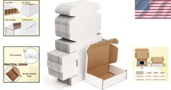 Bulk 100 Corrugated Cardboard Shipping Boxes 5.91X3.94X1.57 – Easy Assemble