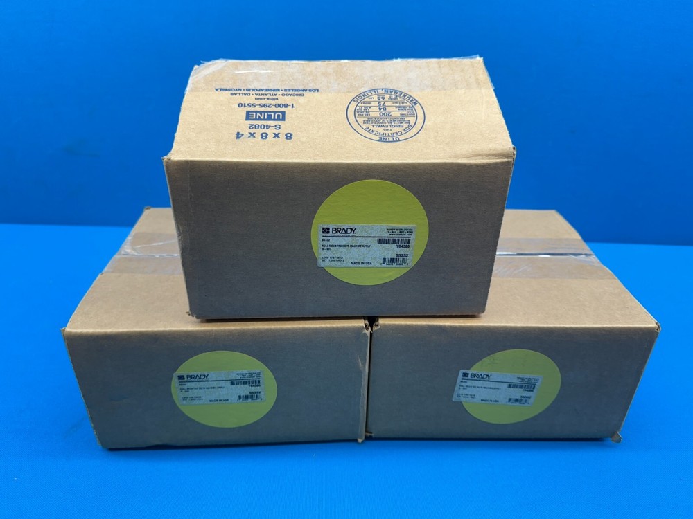 Lot of 3 – Brady 55332 Roll of 1000 Yellow Aisle Marking Dot Labels