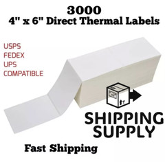 3000 Fanfold 4×6 Direct Thermal Label. High Quality.Certified by UPS 4″X6″ Label