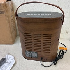 ROVSUN 1500W Electric Fireplace Heater with Remote & Timer, Brown, 120V