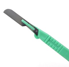 Disposable Scalpel Blades #16 Carbon Steel Sterile Surgical w/ Graduated Handle