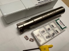 1” 90 degree indexable end mill 1”x1”x6″ 3 Flute Extra 10 APKT1135 Inserts 506-