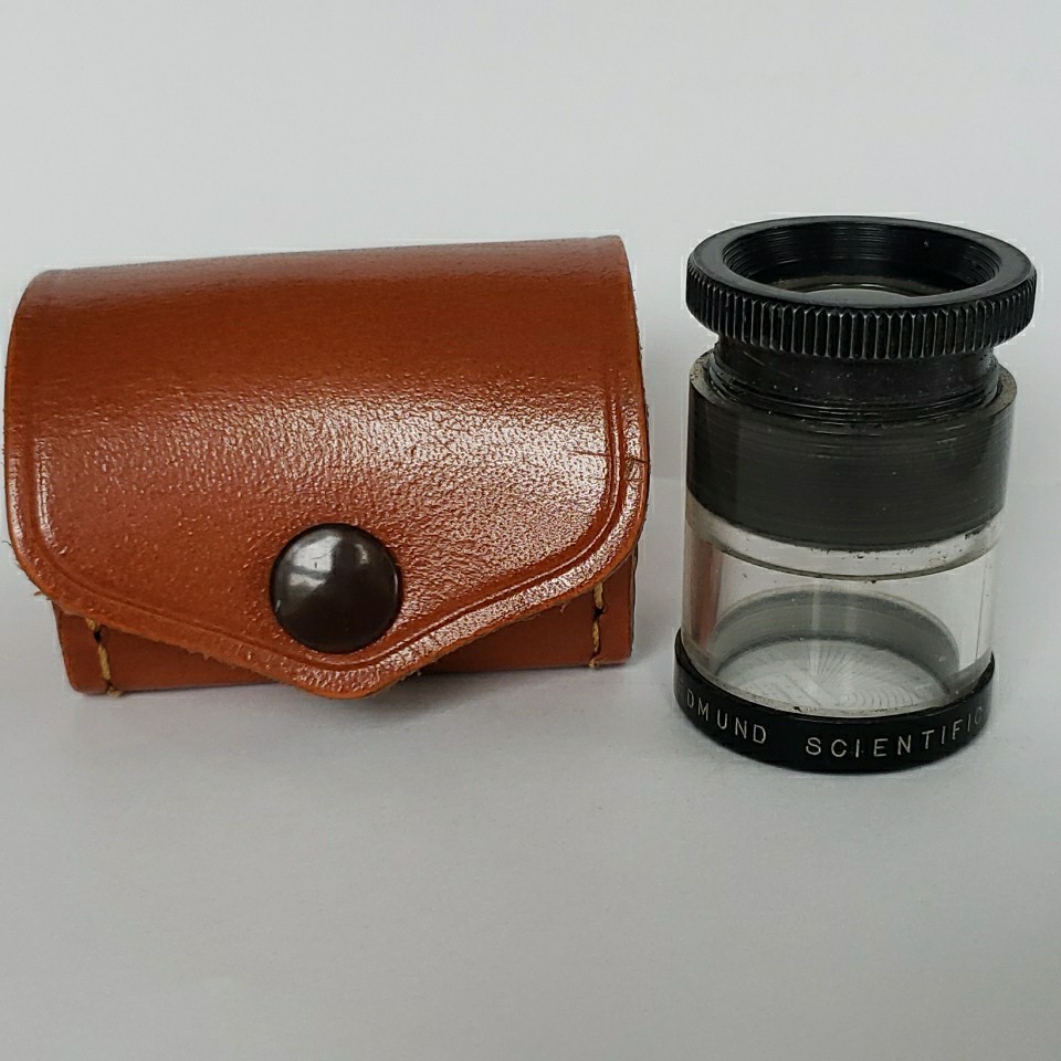 Edmund Scientific Lens Comparator Magnifier Comparator with US Made Leather Case