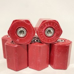 (Lot 8) 1/4-20 Thread Size Electrical Red Buss Isolator Bushing 1 1/4” Tall
