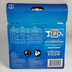(10-Pack) Wood Metal Stripping 60 GRIT COARSE 5″ HOOK & LOOP SANDING DISCS -HART