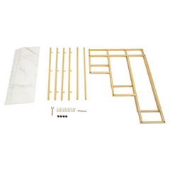 Gold+White 3-Tier Retail Table Display Rack for Bag Shoes Organizer Stand NEW
