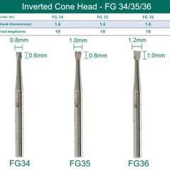 10x Dental Carbide Bone Cutters Finishing Bur FG Series High Speed Burs Drills