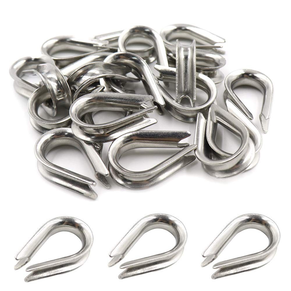 M5 Stainless Steel Thimble For 5/32 3/16 Dia Wire Rope Cable Thimbles Rigging2