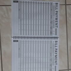 Bill Payment Tracker Monthly Checklist Spiral-Bound Large Paper Planner Undated