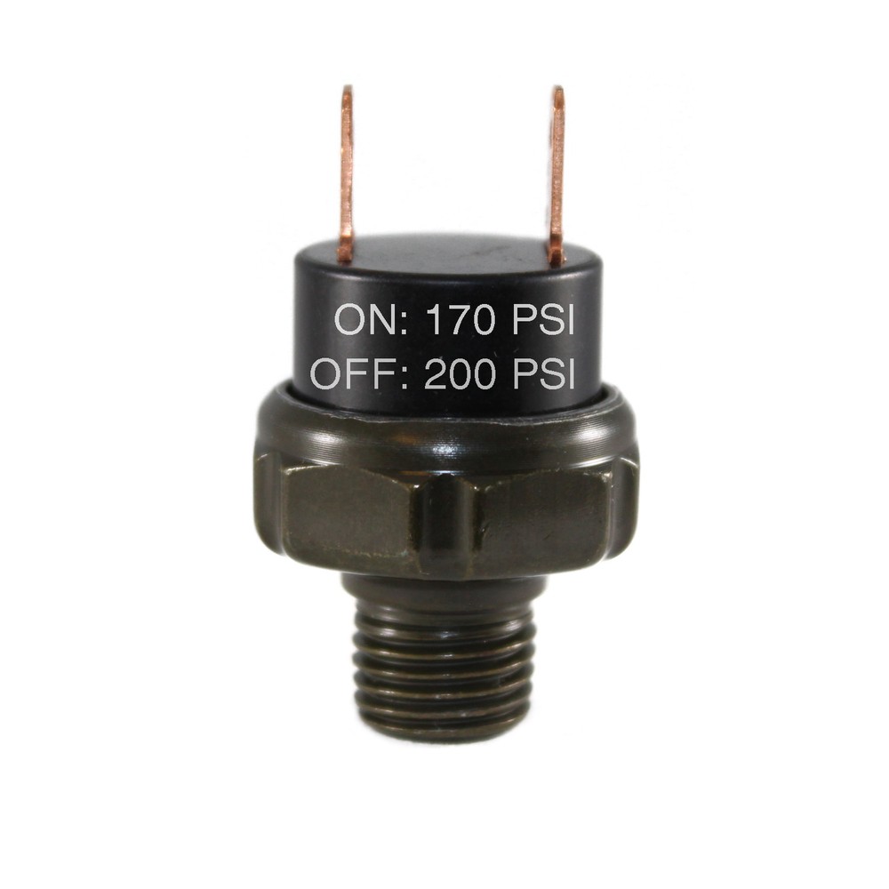 170-200PSI Air Pressure Switch Tank Mount Thread 1/4″ NPT 12V/24V For Train Horn