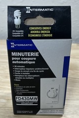 Intermatic Spring Wound Auto Shut-Off Timer – White – Model FD430MW – New