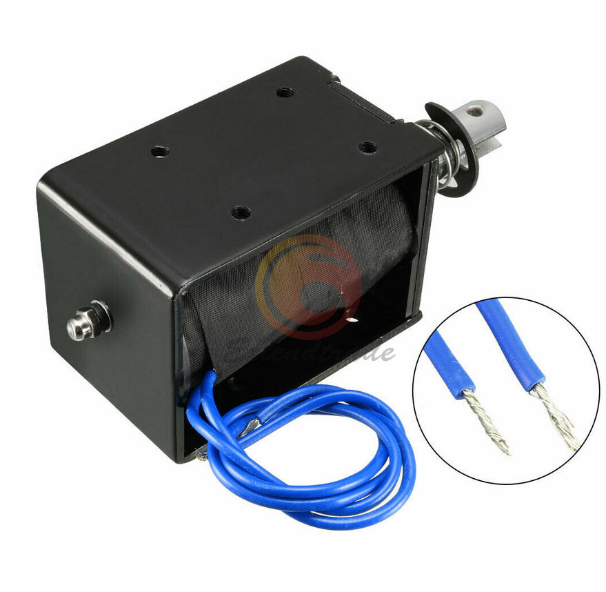 ONE NEW DC 12V 10A 120W 8KG 20mm Pull Push Type Linear Motion Solenoid
