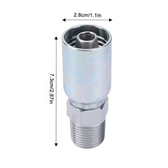 12Pcs 1/2″ HOSE X 1/2″ NPTF MALE PIPE THREAD HYDRAULIC HOSE END CRIMP FITTINGS