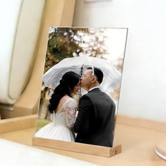 8.5×11 Acrylic Wood Display Stand 3 Pack T/L Vertical Slant Back Wedding Rest…