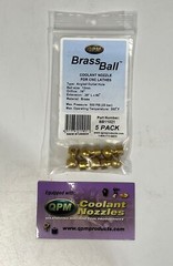 FIVE (5) QPM BrassBall Angled Outlet Coolant 12mm Nozzle Dia BB11021 (NEW)