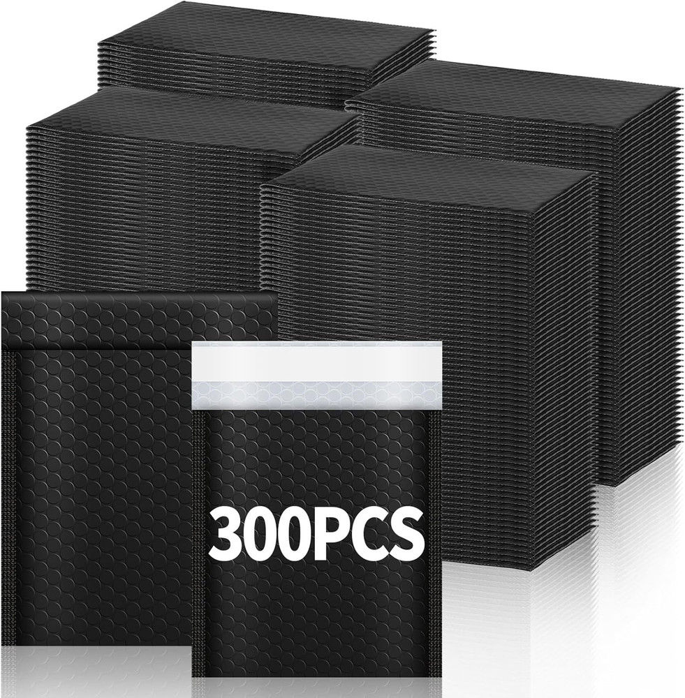 300 Pcs Bubble Mailers Padded Envelopes 4 X 8 Inches and 6 X 10 Inches Bubble En