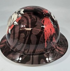 New Full Brim Hard Hat Custom Hydro Dipped GEORGIA BULLDOGS