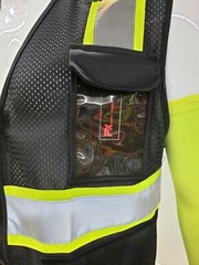 Two Tone Hi Visibility Reflective BLACK OR BLUE Safety Vest (X-Small to 2XL)