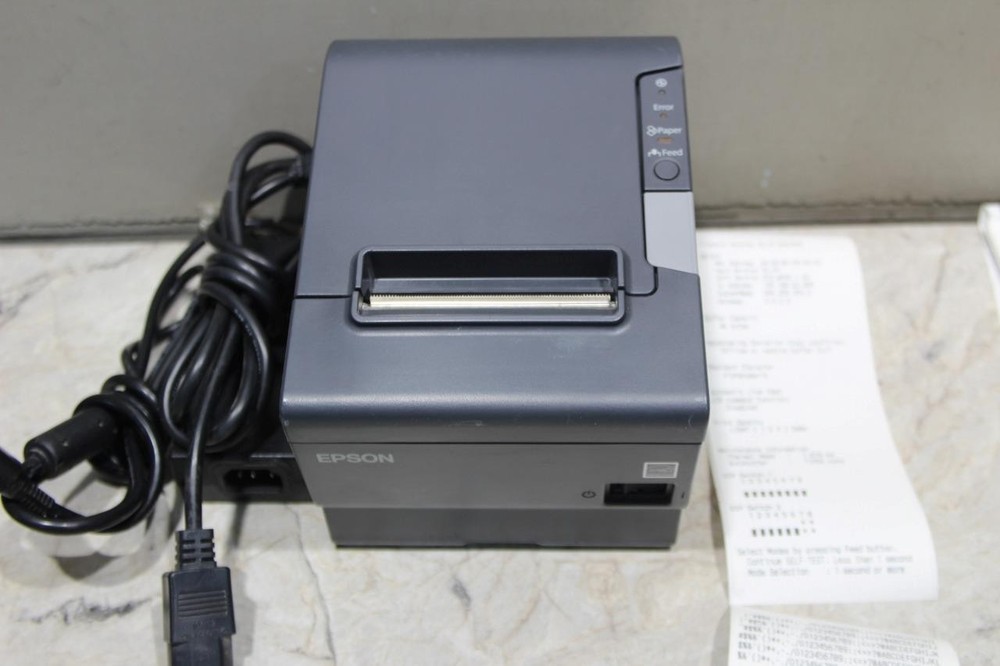 T598 ~ Epson TM-T88V M244A Thermal Printer w/ M252A UB-E03 Ethernet – W/ Power